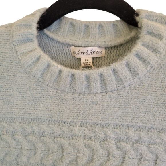 FOR LOVE & LEMONS SYDNEY SWEATER IN SAGE - Picture 4 of 12